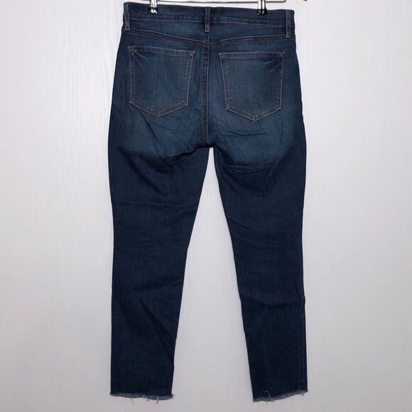 Loft Jeans Womens 8 Modern Skinny Mid Rise Tapered Medium Wash Raw Hem Ankle - Picture 9 of 12